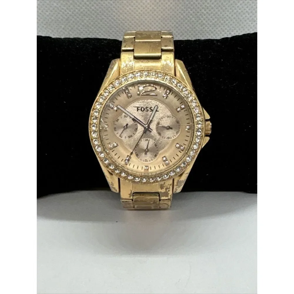 Fossil Riley ES2811 Women's Rose Gold-Tone Analog Dial Quartz Wrist Watch JNA333